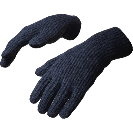 Hurtel Braided telephone gloves with cut-outs for fingers - black - (Touchscreen gloves knitted 1 black2)