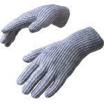 Hurtel Braided telephone gloves with cut-outs for fingers - gray - (Touchscreen gloves knitted 1 grey)