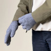 Hurtel Braided telephone gloves with cut-outs for fingers - gray - (Touchscreen gloves knitted 1 grey)