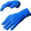 Hurtel Braided telephone gloves with cutouts for fingers - blue - (Touchscreen gloves knitted 1 blue)