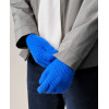 Hurtel Braided telephone gloves with cutouts for fingers - blue - (Touchscreen gloves knitted 1 blue)