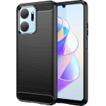 Hurtel Carbon Case case for Honor Play 40 Plus / Honor X7a flexible silicone carbon cover black - (Carbon Case Honor X7A/Honor Play 40 Plus Black)