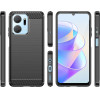 Hurtel Carbon Case case for Honor Play 40 Plus / Honor X7a flexible silicone carbon cover black - (Carbon Case Honor X7A/Honor Play 40 Plus Black)