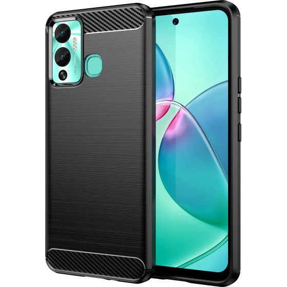 Hurtel Carbon Case case for Infinix Hot 12 Play NFC / Hot 12 Play flexible silicone carbon cover black - (Carbon Case Infinix Hot 12 Play/Infinix Hot 12 Play NFC Black)