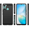 Hurtel Carbon Case case for Infinix Hot 12 Pro flexible silicone carbon cover black - (Carbon Case Infinix Hot 12 Pro Black)