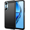 Hurtel Carbon Case case for Infinix Hot 20 flexible silicone carbon cover black - (Carbon Case Infinix Hot 20 Black)