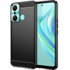 Hurtel Carbon Case case for Infinix Hot 20 Play flexible silicone carbon cover black - (Carbon Case Infinix Hot 20 Play Black)