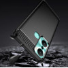 Hurtel Carbon Case case for Infinix Hot 20 Play flexible silicone carbon cover black - (Carbon Case Infinix Hot 20 Play Black)