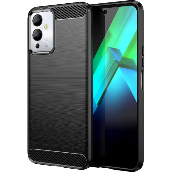 Hurtel Carbon Case case for Infinix Note 12i flexible silicone carbon cover black - (Carbon Case Infinix Note 12i Black)