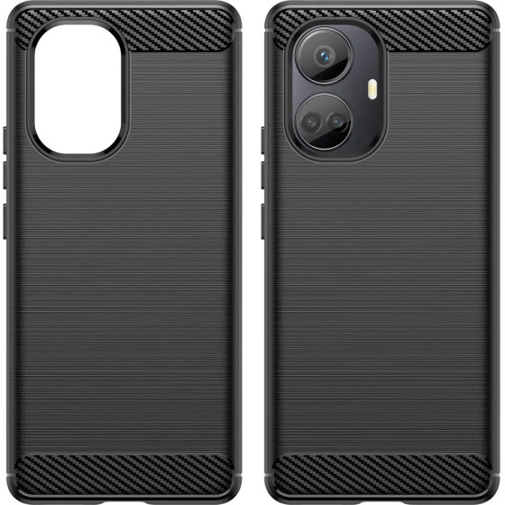 Hurtel Carbon Case case for Realme 10 Pro+ flexible silicone carbon cover black - (Carbon Case OPPO Realme 10 PRO PLUS Black)