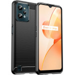 Hurtel Carbon Case case for Realme C31 flexible silicone carbon cover black - (Carbon Case OPPO Realme C31 Black)