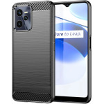 Hurtel Carbon Case case for Realme C35 flexible silicone carbon cover black - (Carbon Case OPPO Realme C35 Black)