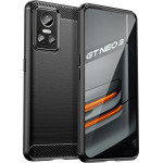 Hurtel Carbon Case case for Realme GT Neo 3 flexible silicone carbon cover black - (Carbon Case OPPO Realme GT Neo3 Black)