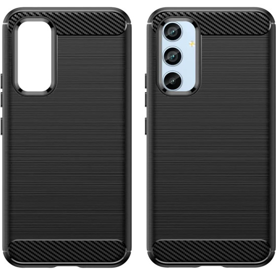 Hurtel Carbon Case case for Samsung Galaxy A54 5G flexible silicone carbon cover black - (Carbon Case Samsung A54 Black)