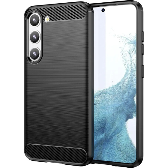 Hurtel Carbon Case case for Samsung Galaxy S23+ flexible silicone carbon cover black - (Carbon Case Samsung S23 Plus Black)