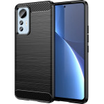 Hurtel Carbon Case case for Xiaomi 12 Lite flexible silicone carbon cover black - (Carbon CaseXiaomi Mi 12 Lite Black)