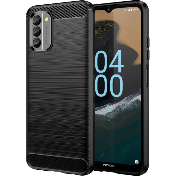 Hurtel Carbon Case cover for Nokia G400 flexible silicone carbon cover black - (Carbon Case Nokia G400 Black)