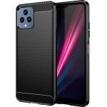 Hurtel Carbon Case cover for T-Mobile Revvl 6 5G flexible silicone carbon cover black - (Carbon Case T-Mobile REVVL 6 5G Black)