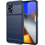Hurtel Carbon Case Cover for Xiaomi Redmi Note 11E /Redmi 10 5G / Redmi 10 Prime+ 5G / Poco M4 5G Flexible Silicone Carbon Cover Blue - (Carbon Case Xiaomi Poco M4 5G Blue)
