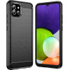 Hurtel Carbon Case Flexible Cover Case for Samsung A03S EU (166.5) black - (Carbon Case Samsung A03S EU (166.5) Black)