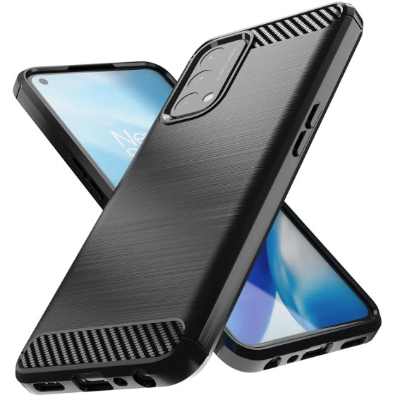 Hurtel Carbon Case Flexible cover for OnePlus Nord N200 5G black - (Carbon Case OnePlus Nord N20 5G Black)