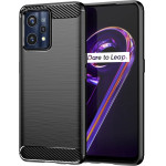 Hurtel Carbon Case Flexible Cover Realme 9 Pro + (9 Pro Plus) black - (Carbon Case REALME 9 PRO+ Black)