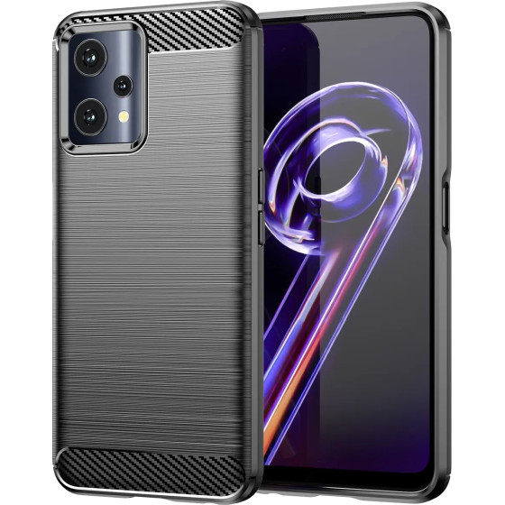 Hurtel Carbon Case Flexible Cover Realme 9 Pro black - (Carbon Case REALME 9 PRO Black)