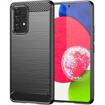 Hurtel Carbon Case Flexible Cover Sleeve for Samsung Galaxy A53 5G black - (Carbon Case Samsung A53 5G Black)