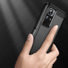 Hurtel Carbon Case Flexible Cover Sleeve for Xiaomi Redmi Note 11 black - (Carbon Case Redmi Note 11 Black)