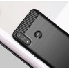 Hurtel Carbon Case Flexible Cover Sleeve Motorola Moto E7i Power black - (Carbon Case Motorola Moto E7i POWER Black)