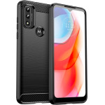 Hurtel Carbon Case Flexible Cover Sleeve Motorola Moto G Play 2022 black - (Carbon Case Moto G Play 2022 Black)