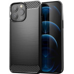 Hurtel Carbon Case Flexible Cover TPU Case for iPhone 13 Pro Max black - (Carbon Case iPhone 13 Pro Max 6,7 Black)