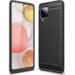 Hurtel Carbon Case Flexible Cover TPU Case for Samsung Galaxy A42 5G black - (Carbon Case Samsung Galaxy A42 5G black)