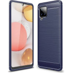 Hurtel Carbon Case Flexible Cover TPU Case for Samsung Galaxy A42 5G blue - (Carbon Case Samsung Galaxy A42 5G blue)