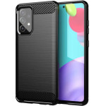 Hurtel Carbon Case Flexible Cover TPU Case for Samsung Galaxy A72 4G black - (Carbon Case Samsung A72 5G/4G black)