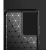 Hurtel Carbon Case Flexible Cover TPU Case for Samsung Galaxy S21 Ultra 5G blue - (Carbon Case Samsung Galaxy S30 Ultra Blue)