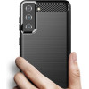 Hurtel Carbon Case Flexible Cover TPU Case for Samsung Galaxy S21+ 5G (S21 Plus 5G) black - (Carbon Case Samsung Galaxy S30 Plus Black)