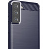 Hurtel Carbon Case Flexible Cover TPU Case for Samsung Galaxy S21+ 5G (S21 Plus 5G) blue - (Carbon Case Samsung Galaxy S30 Plus Blue)