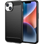 Hurtel Carbon Case for iPhone 14 Plus flexible gel back cover black - (CARBON CASE IPHONE 14 Plus BLACK)