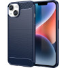 Hurtel Carbon Case for iPhone 14 Plus flexible gel back cover blue - (CARBON CASE IPHONE 14 Plus BLUE)