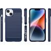 Hurtel Carbon Case for iPhone 14 Plus flexible gel back cover blue - (CARBON CASE IPHONE 14 Plus BLUE)