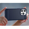 Hurtel Carbon Case for iPhone 14 Pro Max flexible gel back cover blue - (CARBON CASE IPHONE 14 PRO MAX BLUE)