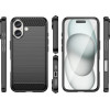 Hurtel Carbon Case for iPhone 16 Plus Silicone Case - Black - (Carbon case iPhone 16 Plus black)