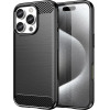 Hurtel Carbon Case for iPhone 16 Pro Max Silicone Case - Black - (Carbon case iPhone 16 Pro Max black)