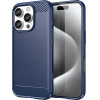 Hurtel Carbon Case for iPhone 16 Pro Max Silicone Case - Blue - (Carbon case iPhone 16 Pro Max blue)