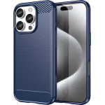 Hurtel Carbon Case for iPhone 16 Pro Max Silicone Case - Blue - (Carbon case iPhone 16 Pro Max blue)