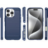 Hurtel Carbon Case for iPhone 16 Pro Max Silicone Case - Blue - (Carbon case iPhone 16 Pro Max blue)
