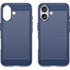 Hurtel Carbon Case for iPhone 16 Silicone Case - Blue - (Carbon case iPhone 16 blue)