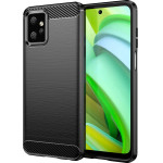 Hurtel Carbon Case for Motorola Moto G Power 2023 flexible silicone carbon cover black - (Carbon Case Moto G Power 2023 Black)