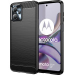 Hurtel Carbon Case for Motorola Moto G13 flexible silicone carbon cover black - (Carbon Case MOTO G13 Black)